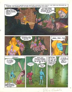 LA SAGA D'ALANDOR  : Planche originale 17 en couleur directe de la Saga d'Alandor Tome 2 L'ange carnivore